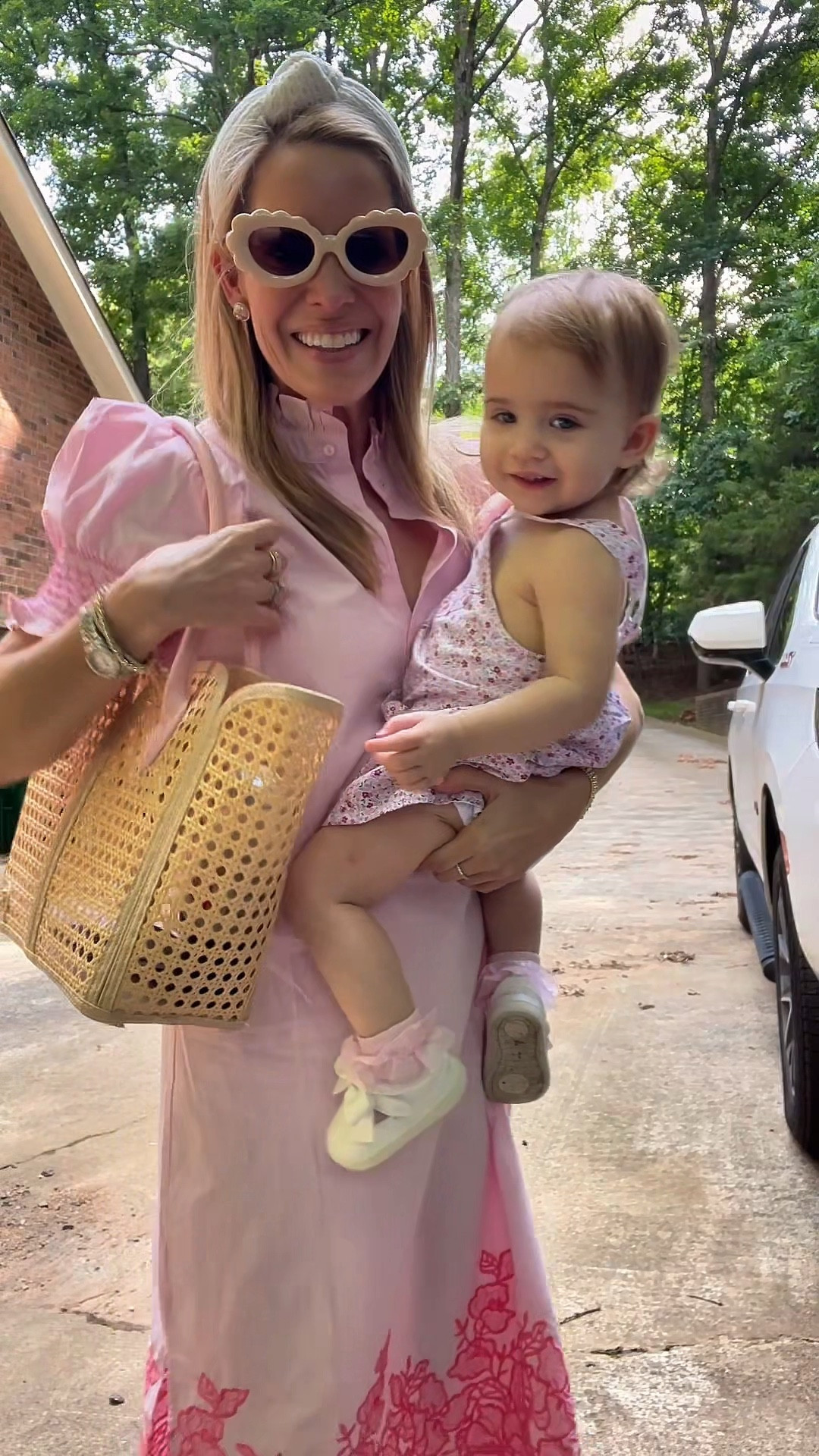 🎀 Tuckernuck style without the splurge! This darling Amazon find is giving preppy, polished perfection with a touch of playful charm 💖 The 100% cotton shirt dress features smocked puff sleeves, a crisp stand collar, and beautifully detailed floral embroidery along the hemline 🌸

I’m wearing the size S in the pink and it’s so lightweight and comfortable — ideal for hot southern days and summer soirées alike ☀️ Paired it with white slides, pearl studs, a cane tote, and my fave scallop sunnies for a Palm Beach meets garden tea party look 🐚🌿🕶

✨Under $60, Prime-eligible, and available in green too! This dress is perfect for brunch, baby showers, church, or any event where you want to look polished but stay cool.

💎 Jewelry is from Melinda Maria — use my code PREPPYREBEL for 10% off your order! I love layering her dainty gold bracelets with classic pearl earrings for an effortless everyday glam ✨

🛍 Tap to shop the full look and save on your sparkle!

#AmazonFashion #TuckernuckDupe #PreppyStyle #LTKunder100 #LTKsummerstyle #GardenPartyVibes #ScallopSunnies #CaneBagStyle #PreppyOnABudget #MelindaMaria #PREPPYREBEL #LTKjewelry #LTKfinds #LTKootd

#LTKSummerEdit #LTKFindsUnder50 #LTKFindsUnder100