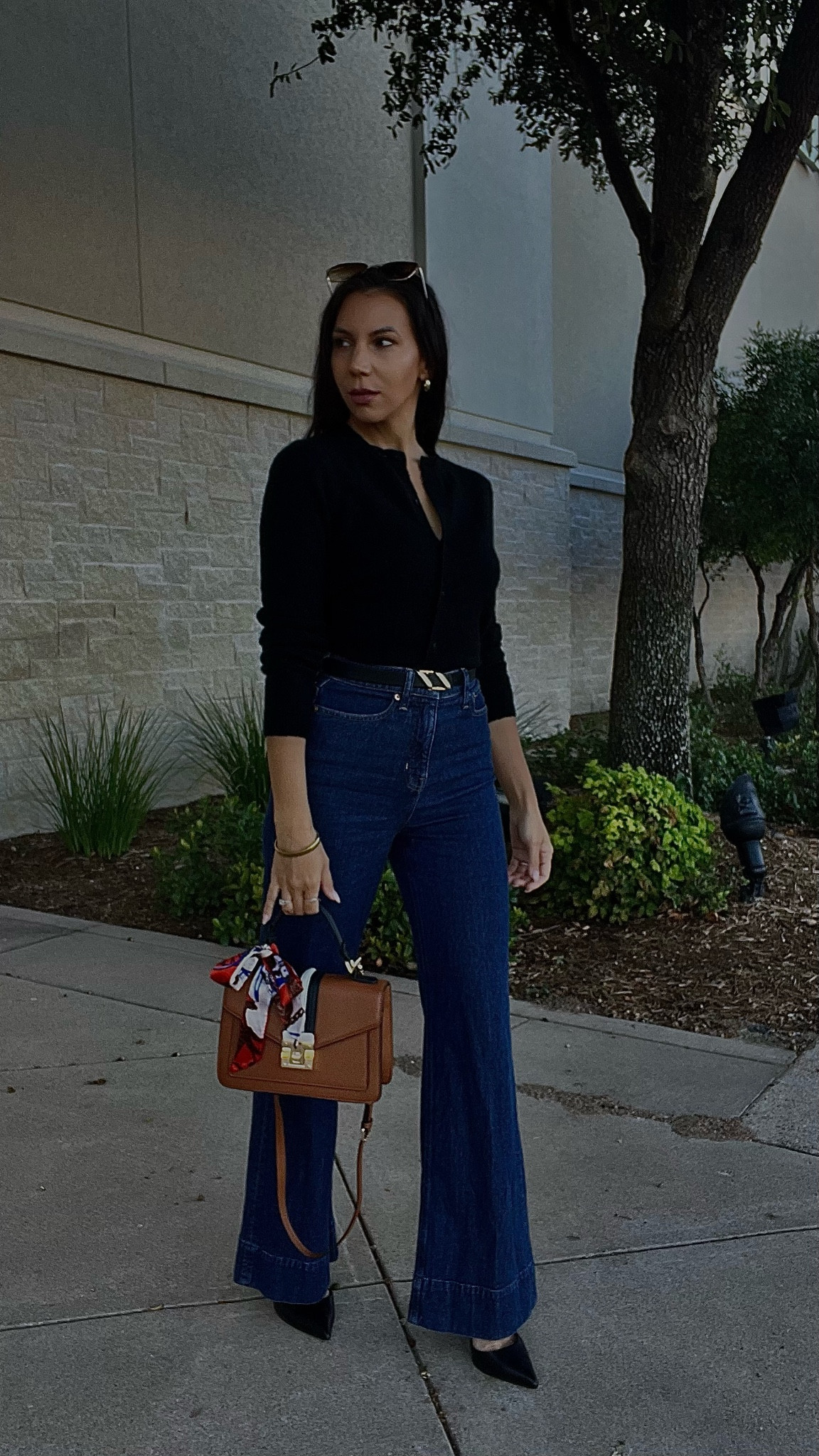 A classic outfit combination for fall or spring with a cropped button up cardigan and the most flattering trouser jeans. 

#LTKWatchNow #LTKStyleTip #LTKFindsUnder100