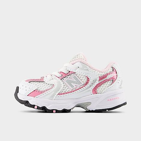 New Balance Girls' Toddler 530 Casual Shoes in White/Pink/White Size 6 | Finish Line (US)