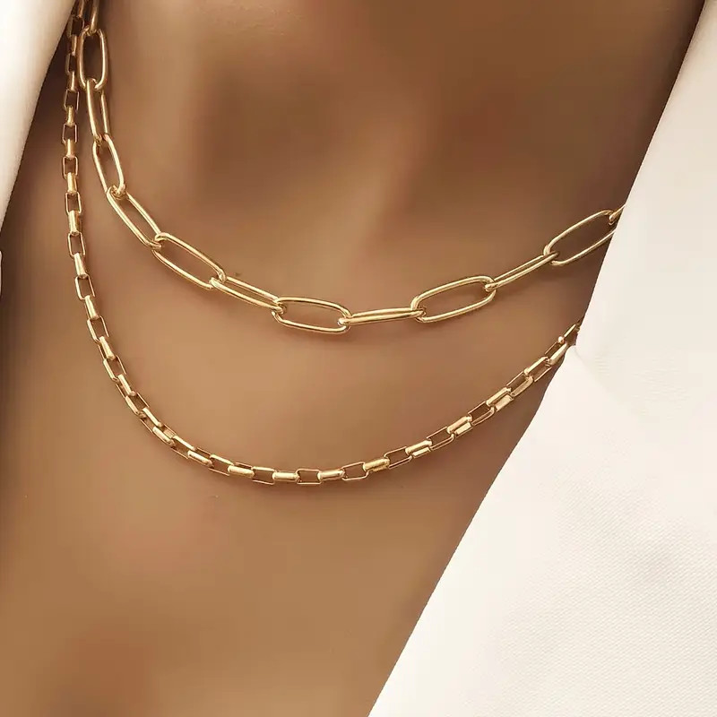 Simple Chain Choker Necklace Adjustable Hip Hop Clavicle - Temu Canada | Temu Affiliate Program