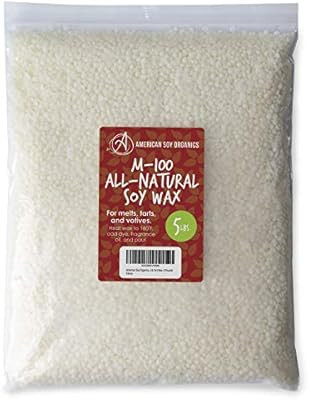 American Soy Organics - M-100 All-Natural Melt & Tart Wax – Natural Soy Wax for Candle Making ... | Amazon (US)