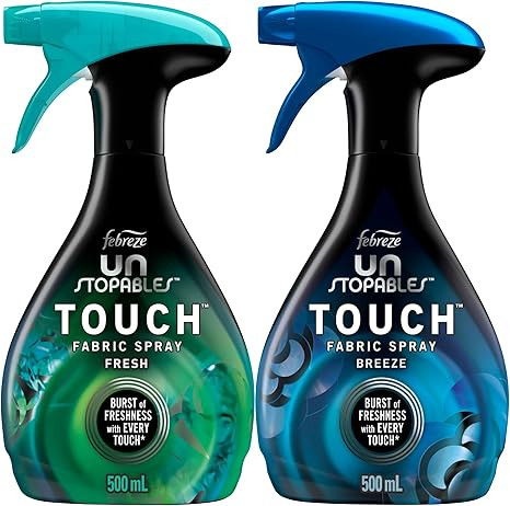 Unstopables Touch Fabric Spray and Odor Fighter, Fresh & Breeze, 16.9 oz, Pack of 2 | Amazon (US)