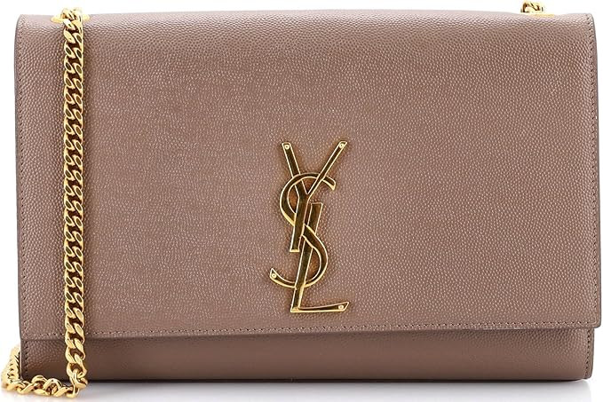 Amazon.com: Saint Laurent, Pre-Loved Classic Monogram Crossbody Bag Calfskin Medium, Neutral : Am... | Amazon (US)