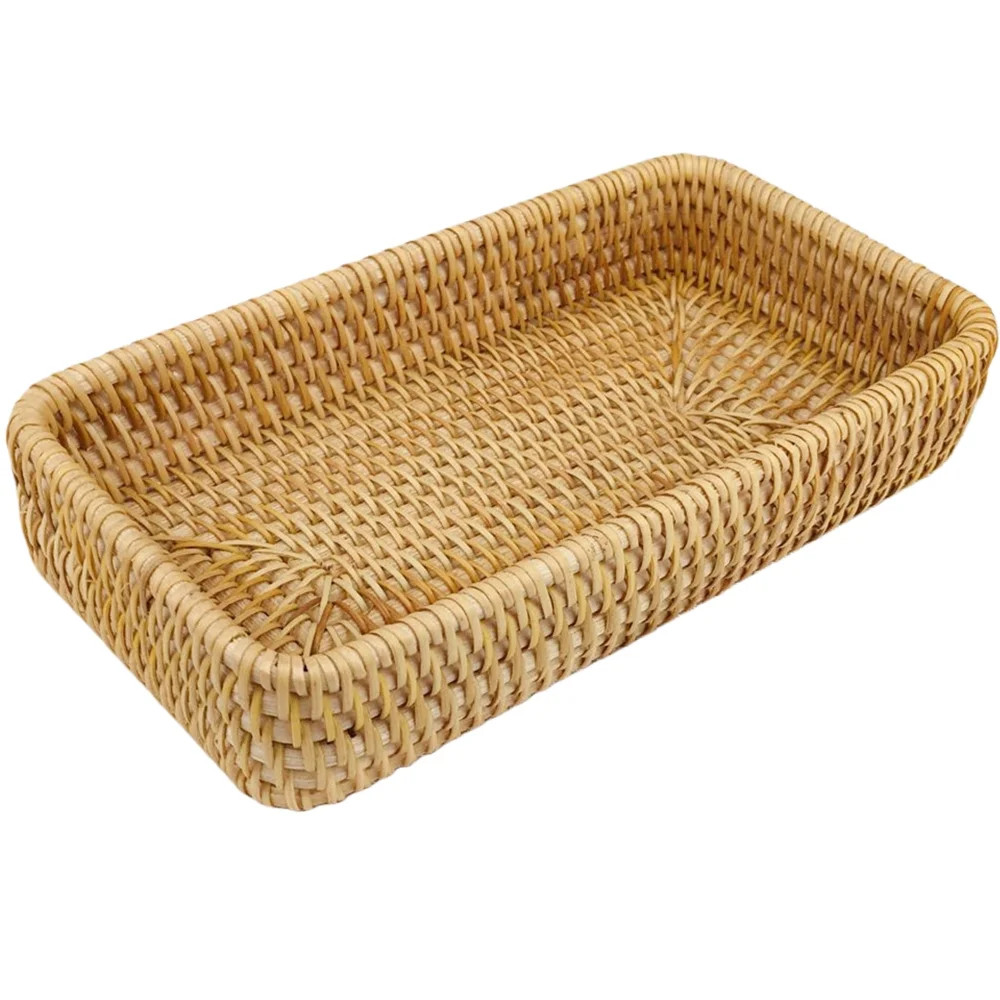 Rattan Key Basket for Entryway Table, Small Wicker Serving Tray and Decorative Storage Baskets fo... | Walmart (US)