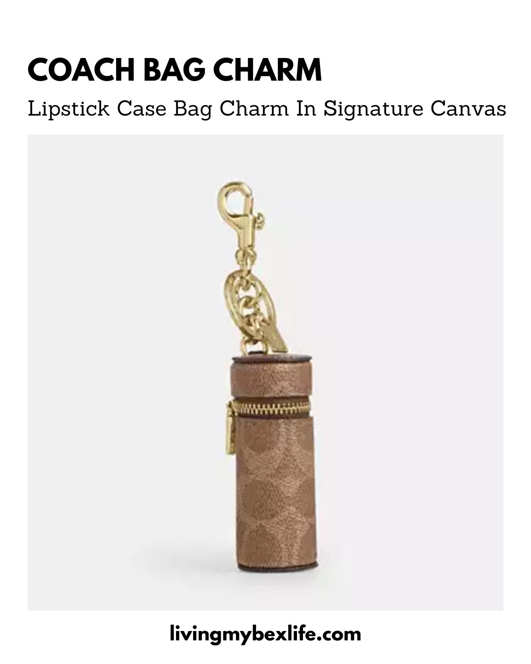 Coach Lipstick Case Bag Charm in Signature Canvas | designer bag, designer handbag, coach drop 9/30 

 #LTKdayinmylife #LTKgrwm #LTKootd