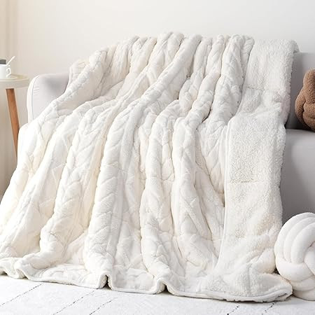 Cottonblue Jacquard Weighted Blanket 15lbs for Adults Queen Size, Ultra Soft Cozy Comfort Sherpa ... | Amazon (US)