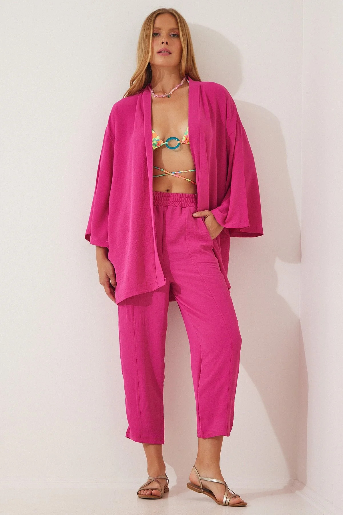 Happiness İstanbul Zweiteiler - Rosa - Relaxed Fit Fast ausverkauft | Trendyol DE