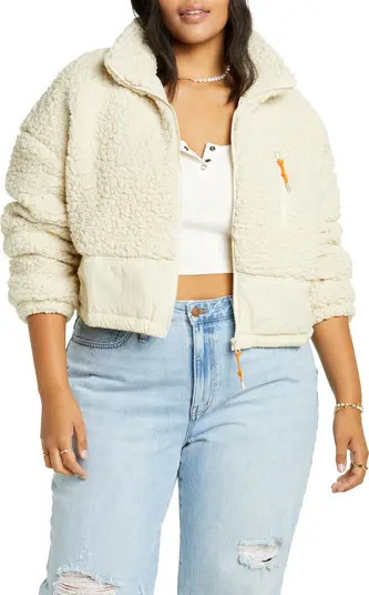 Crop High Pile Fleece Jacket | Nordstrom