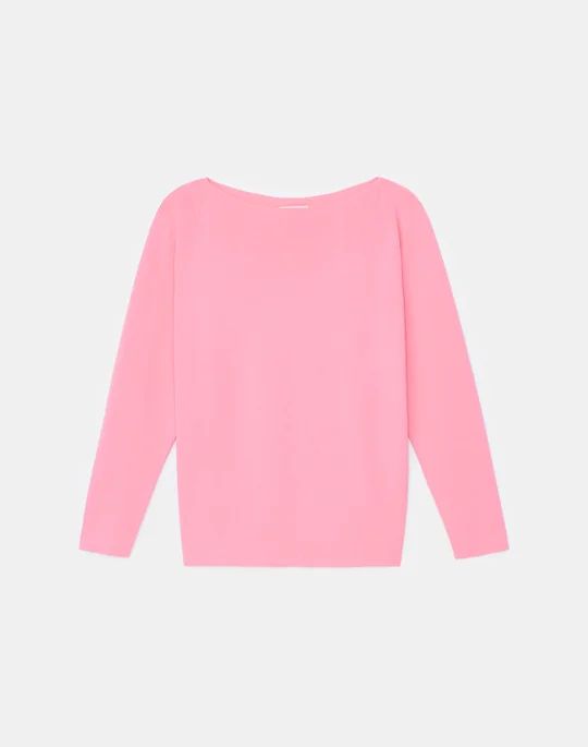 Matte Crepe Bateau Neck Dolman Sweater | Lafayette 148 NY