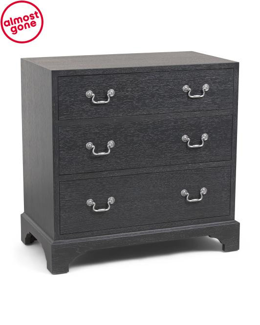 35x34.5x20 Solid Cerused Oak Beaufort  Chest With Nickel Pulls | TJ Maxx