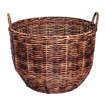 Baum Faux Wicker Round Decorative Storage Basket | JCPenney