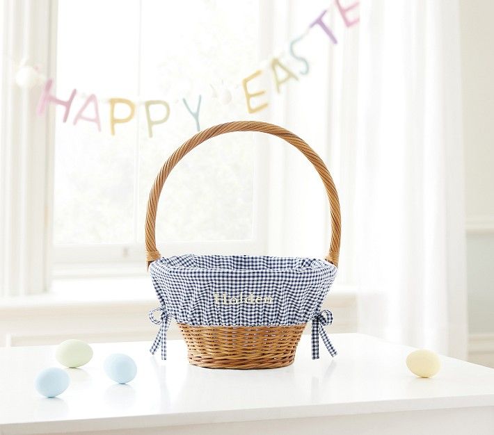 Gingham Easter Basket Liners | Pottery Barn Kids