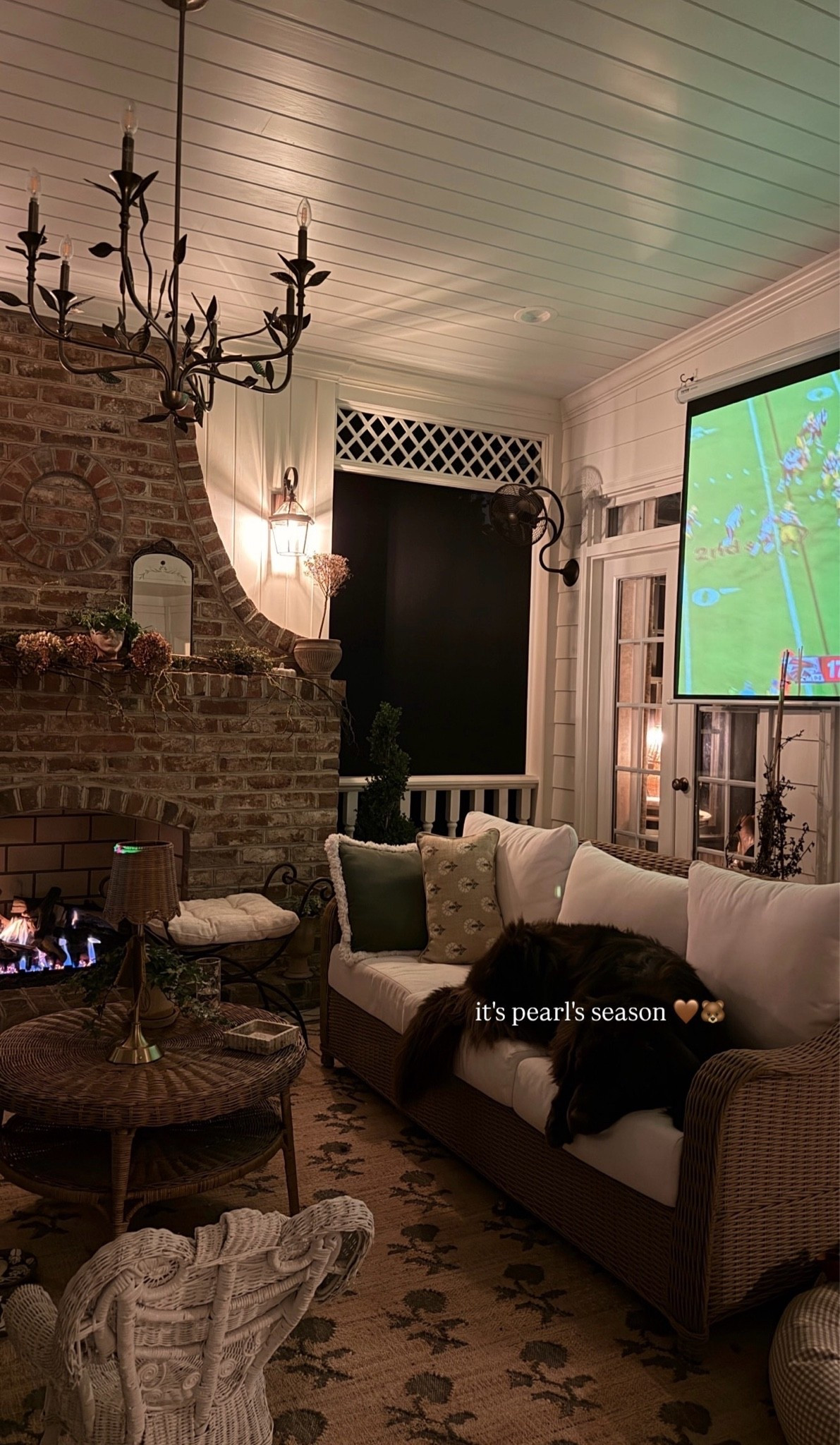 Fall nights on the porch🏈✨