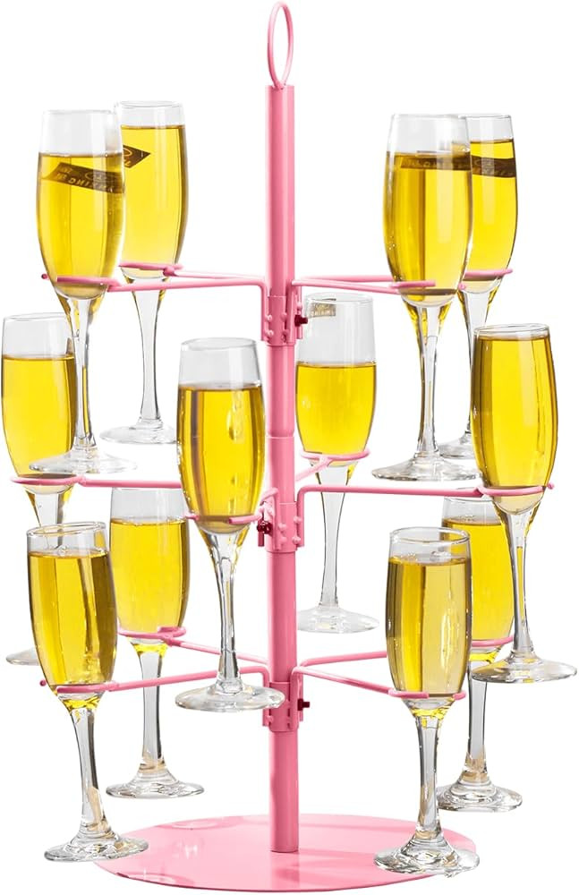 Cocktail Tree Stand, Wine Glass Display For Drinks, 3 Tier - 12 Holders Champagne Tower Stand For... | Amazon (US)