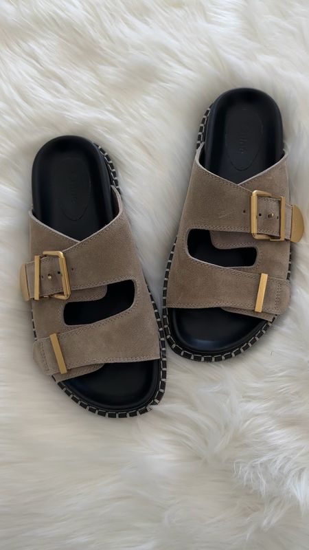 Suede sandals. Fit tts. Need one day to break in then perfect! 

#LTKshoecrush #LTKstyletip