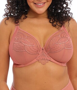 Elomi Priya Full-Busted Underwire Unlined Embroidery Plunge Bra | Dillard's | Dillard's