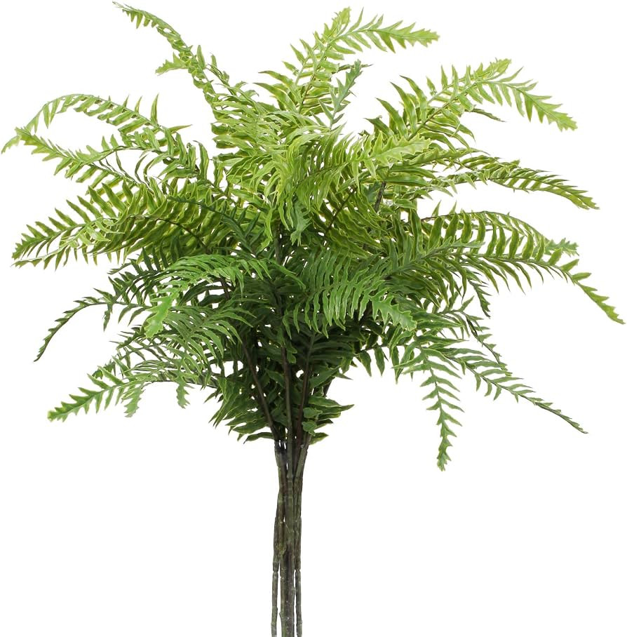 The Boston Fern Plants are brightly coloured, artificial ferns for indoors adds a touch of nature... | Amazon (US)