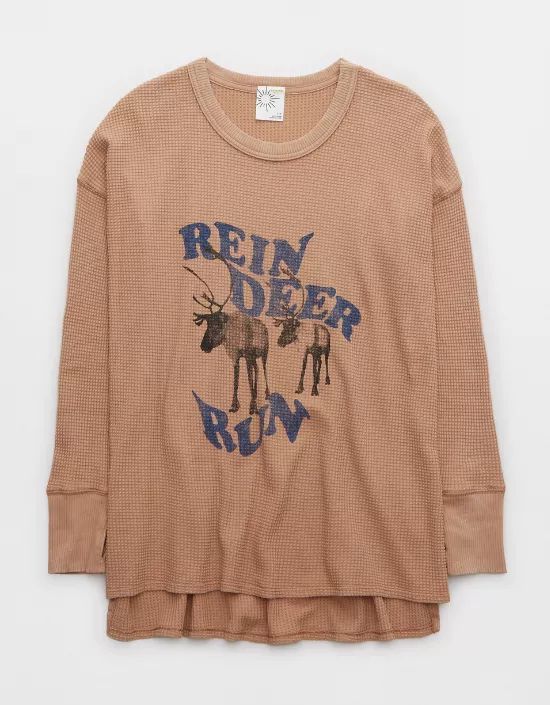 New
    
  
    OFFLINE By Aerie Wow! Waffle Long Sleeve T-Shirt | Aerie