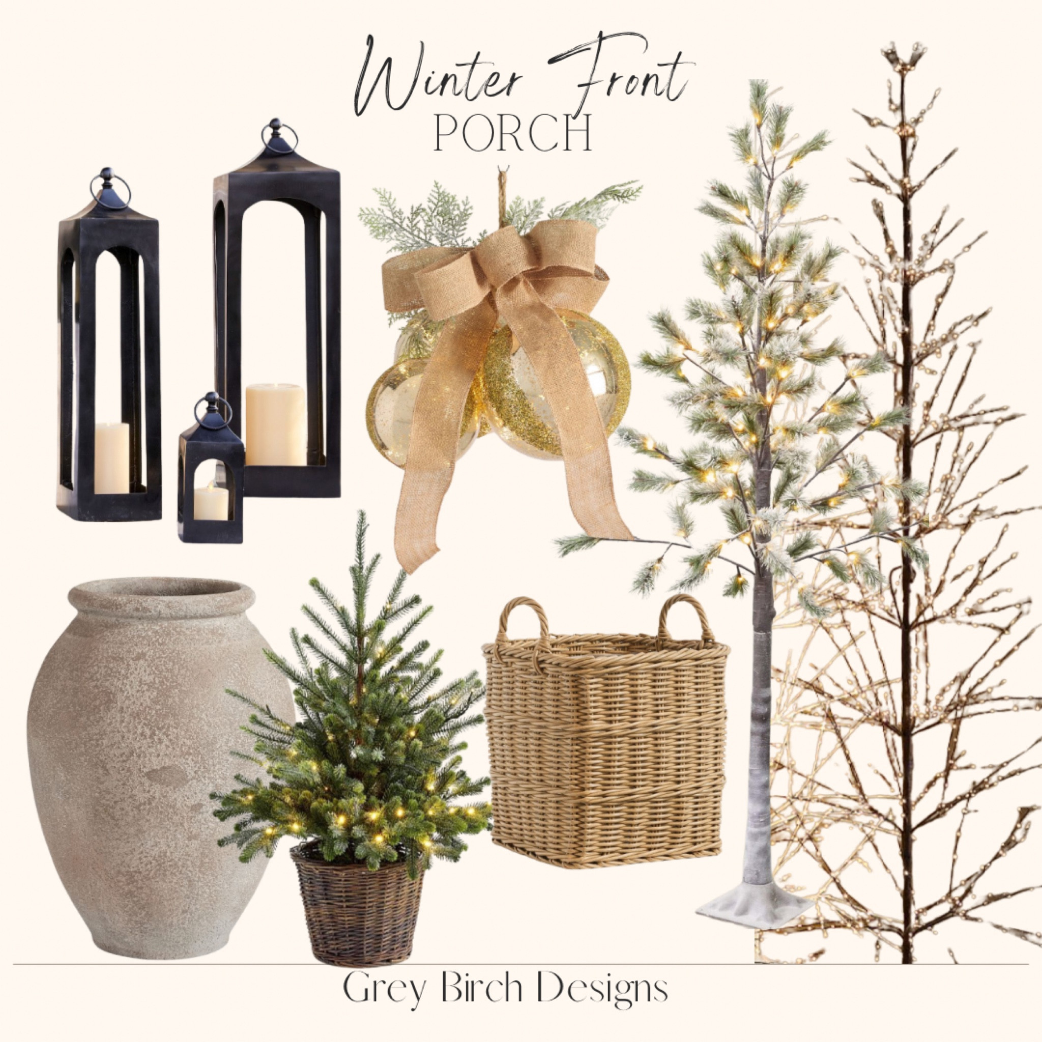 Winter front porch, decor, on end of season sale! 

#LTKSeasonal #LTKHome #LTKSaleAlert