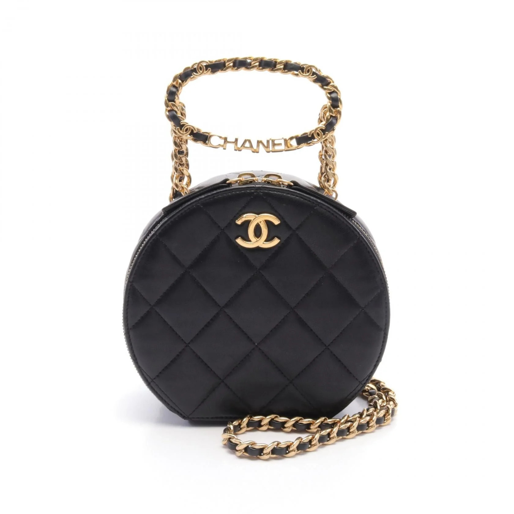 Chanel Lambskin Small Round Shoulder Bag | Shop Simon