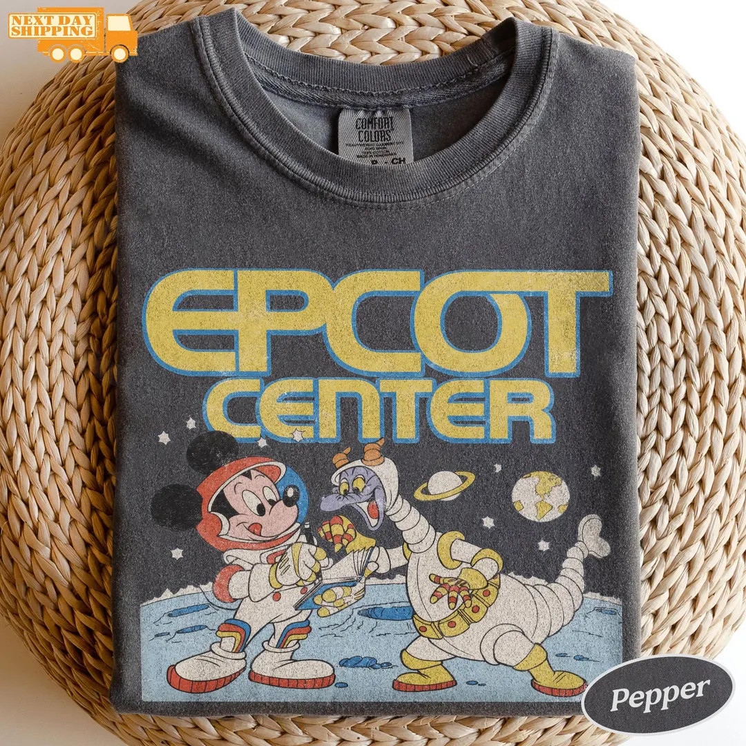 Vintage Comfort Colors Disney Epcot Mickey & Dragon Figment Astronaut 1982 Shirt, Funny Mickey an... | Etsy (US)