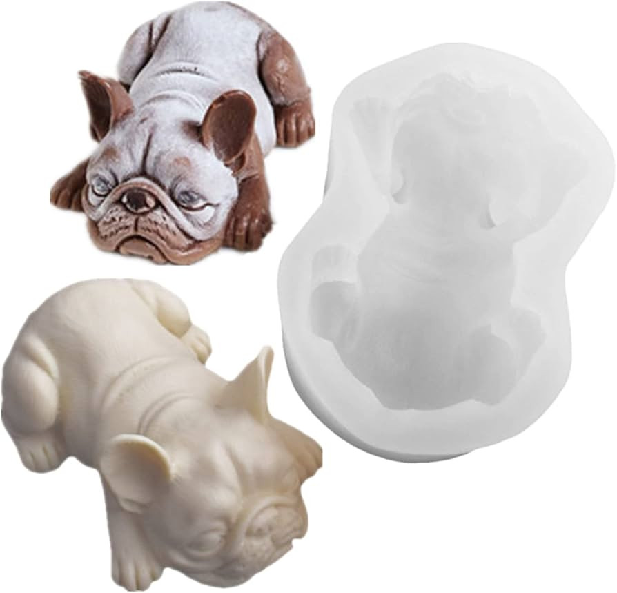 French Bulldog Soap Mold Silicone Mold for Fondant Chocolate Candy Cake Decorating Silicone Candl... | Amazon (US)