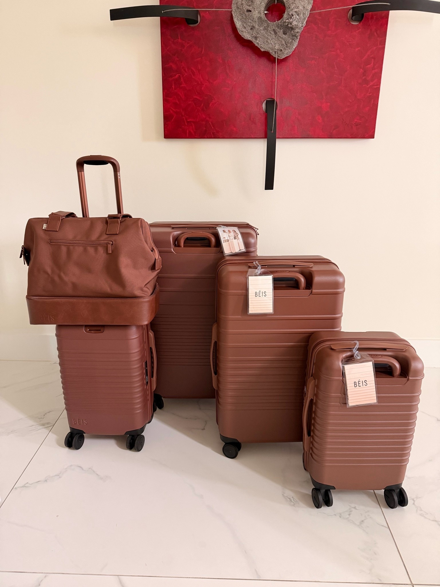My favorite travel pieces from BEIS, I have the small carry-on, the mini weekender which is great to take as my personal item and also fit some of the handbags I want to bring with me when I travel, the medium check-in suitcase and the big check-in luggage. Totally recommend them! @beistravel

#LTKTravel