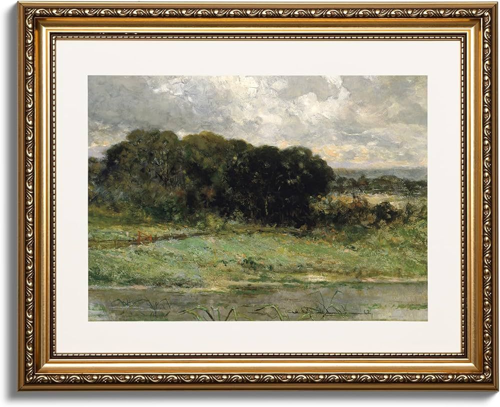 ARPEOTCY Vintage Gold Framed Wall Art, 13x16 inch Swale Land Scenery Retro Paintings, Canvas Prin... | Amazon (US)