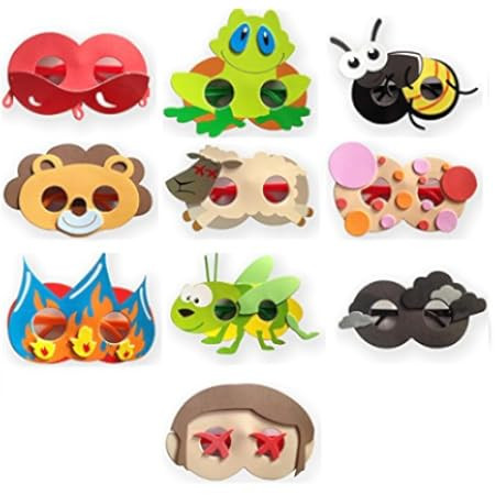 Rite Lite Passover 10 Plague Masks Decorations For Pesach Seder | Amazon (US)