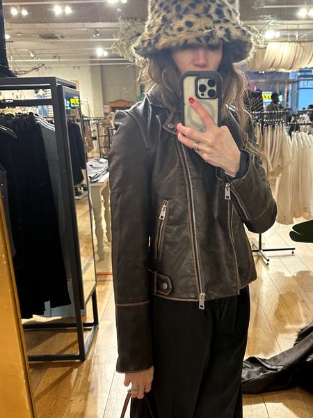 For a faux leather moto vibe check this out! Super flattering and tts! Love the vintage look!

#LTKstyletip #LTKSeasonal #LTKfindsunder100