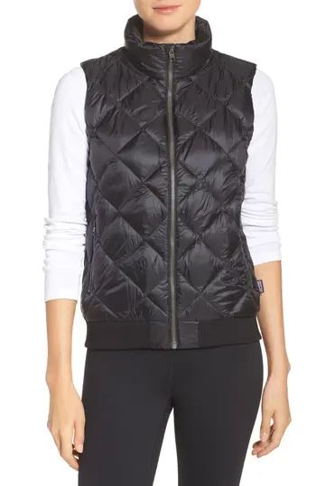 Women's Patagonia Prow Bomber Down Vest, Size X-Small - Black | Nordstrom