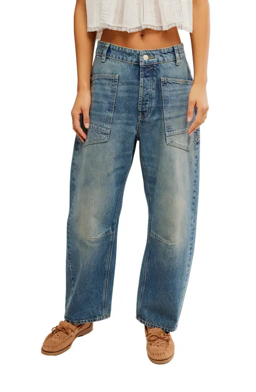 Free People We The Free Minimalist Moxie Barrel Jeans in High Hopes at Nordstrom, Size 31 | Nordstrom