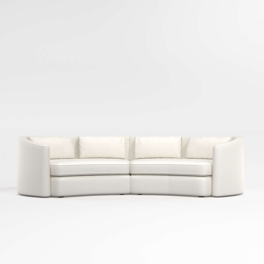Nouveau 2-Piece Curved Sectional Sofa | Crate & Barrel | Crate & Barrel