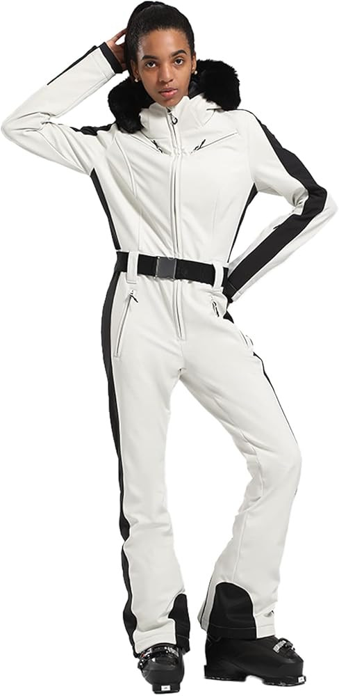 GSOU SNOW Women's Snowsuit One Piece Ski Suit Jumpsuits Waterproof Ski Onesies Snowboardsuit Insu... | Amazon (US)