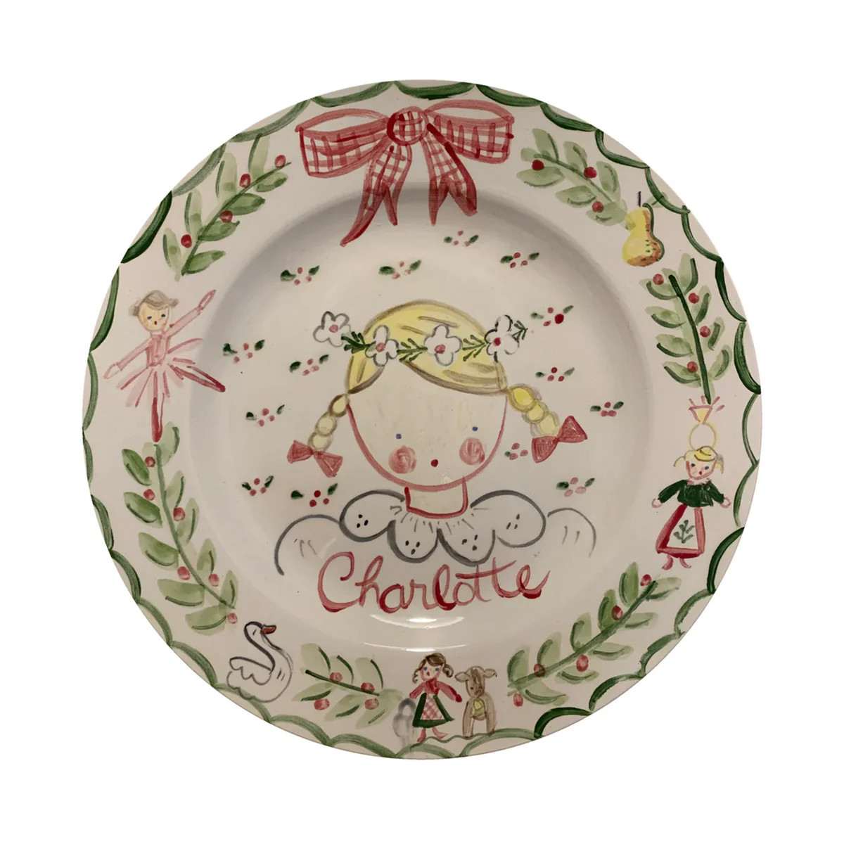 12 Days of Christmas Plate in Girl | Over The Moon