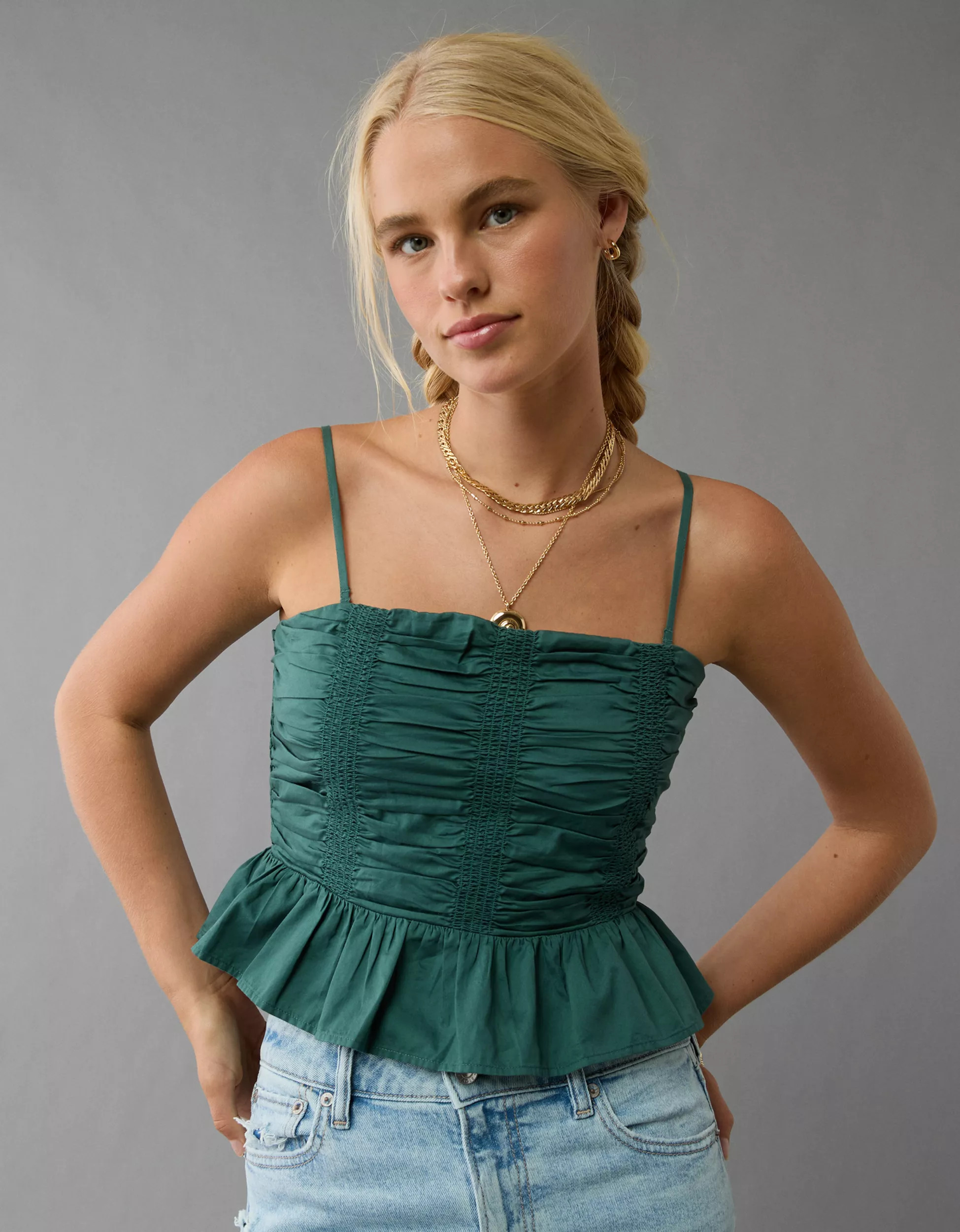 AE Ruched Tube Top | American Eagle Outfitters (US & CA)