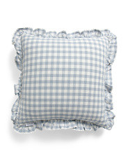 20x20 Lily Gingham Ruffle Square Pillow | Home | Marshalls | Marshalls