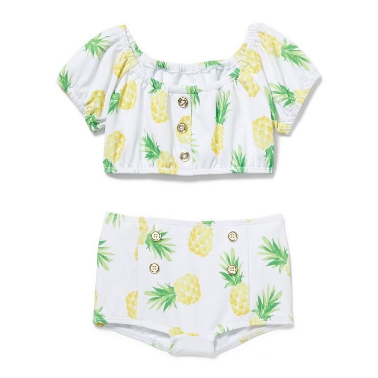 Pineapple Puff Sleeve 2-Piece Swimsuit | Janie and Jack