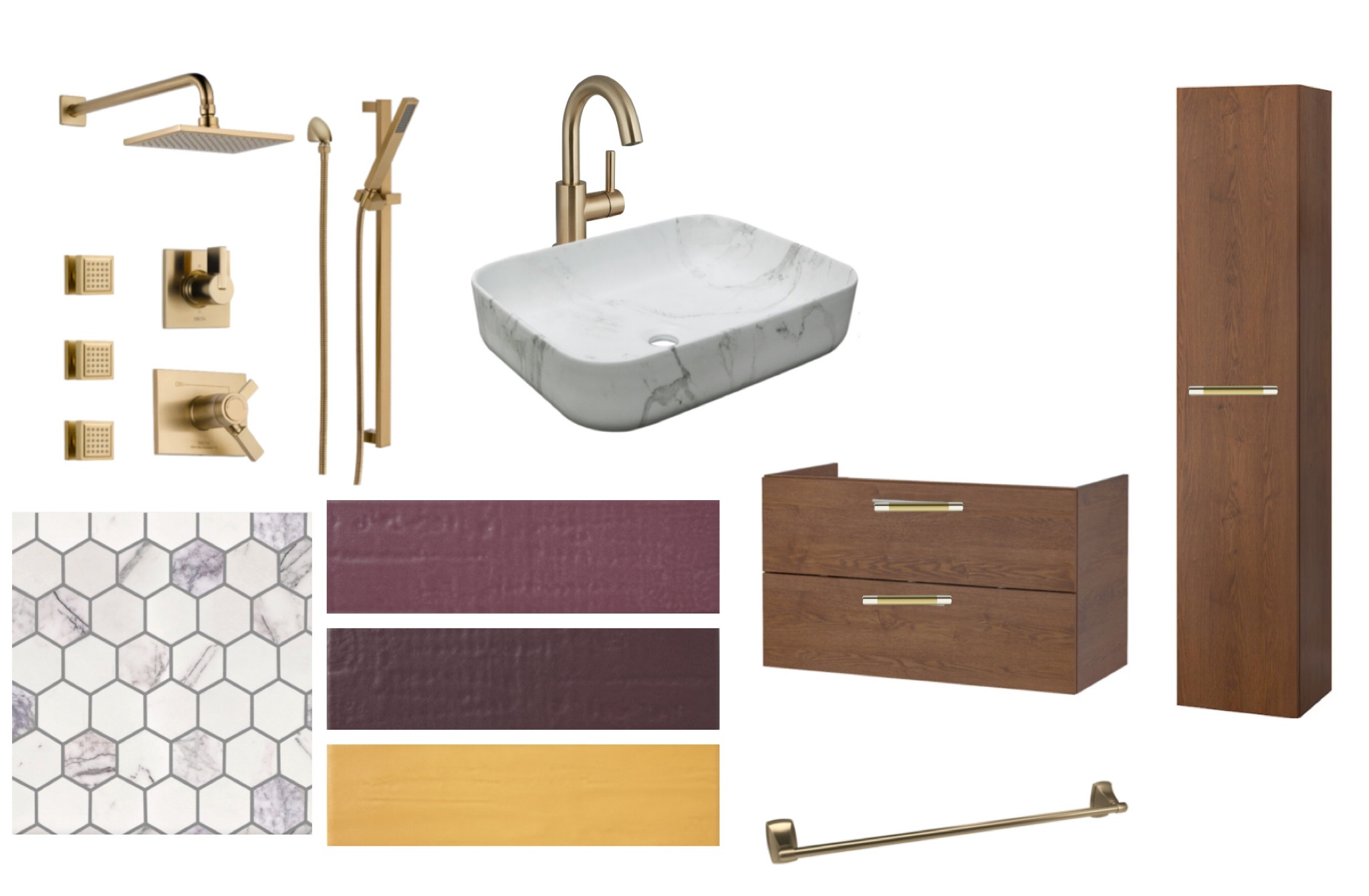 One room challenge mood board. Purple and moody MCM bathroom. It’s going to be amazing. I want to make my bathroom more luxurious and this is where I’ll start #oneroomchallenge

#LTKunder100 #LTKhome