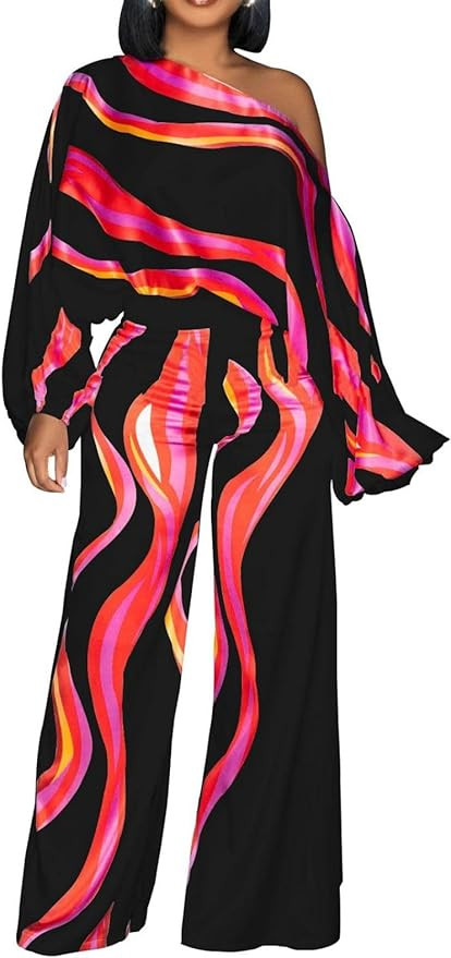 Sexy Jumpsuits for Women Dressy Plus Size Long Sleeve Party Rompers Formal Off The Shoulder Club ... | Amazon (US)