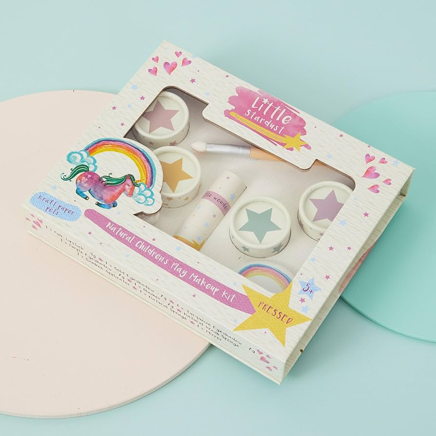 Little Stardust Kids Makeup Set – All-Natural Kids Makeup Set with 4 Eyeshadow/Blushers, Lipsti... | Amazon (UK)