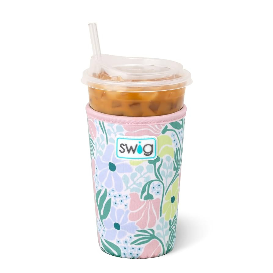 Swig Life Medium Iced Cup Coolie, Standard 22oz Iced Coffee Cup Insulator Sleeve with Handle, Neo... | Amazon (US)