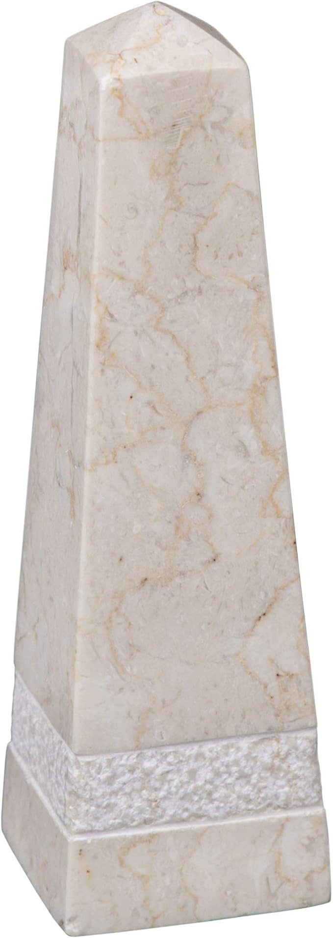 Creative Home Champagne Marble Stone 8” High Obelisk Sculpture, Paper Weight, 2-3/4" x 2-3/4" x... | Amazon (US)