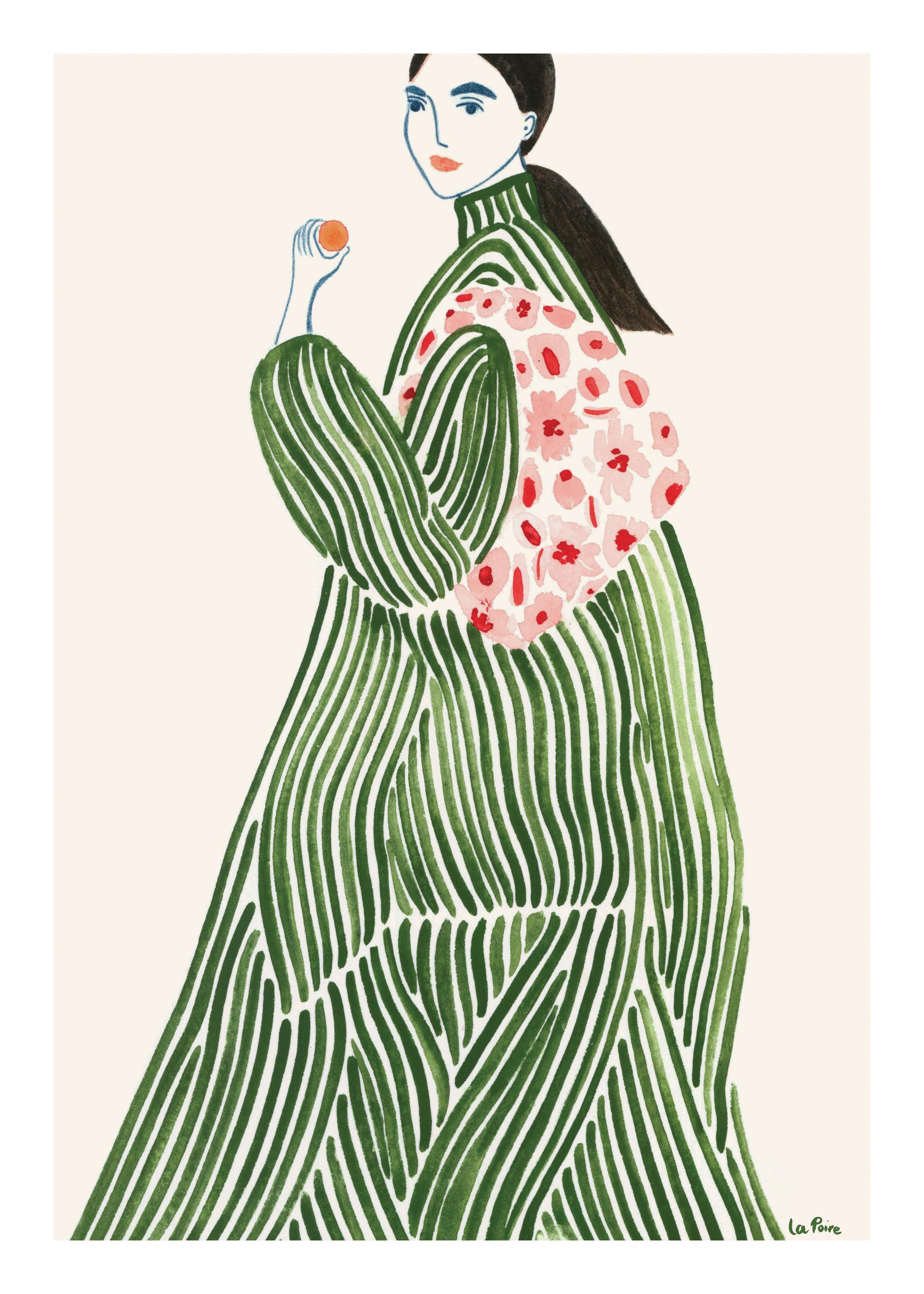 La Poire - Green Coat Print | Desenio