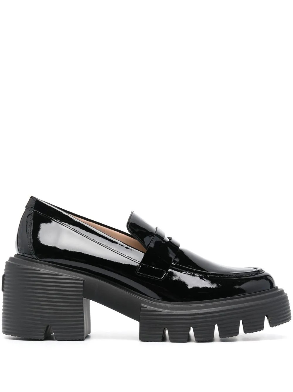 Stuart Weitzman Soho patent-leather Loafers | Black | FARFETCH | Farfetch Global