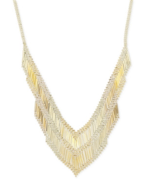 Multi-Bead and Polished Bar Statement Necklace in 14k Gold | Macys (US)