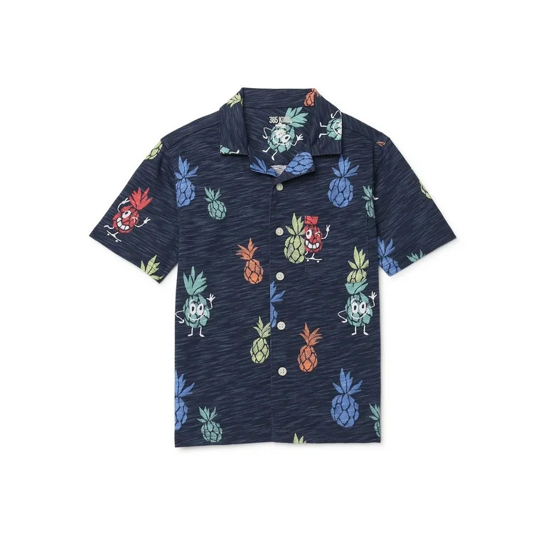 365 Kids from Garanimals Boys Mix and Match Camp Shirt with Short Sleeves, Sizes 4-10 | Walmart (US)