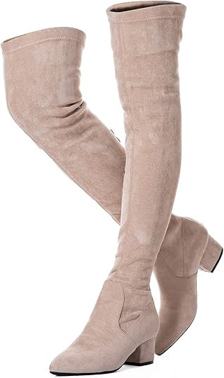 Women Boots Winter Over Knee Long Boots Fashion Boots Heels Autumn Quality Suede Comfort Square H... | Amazon (US)