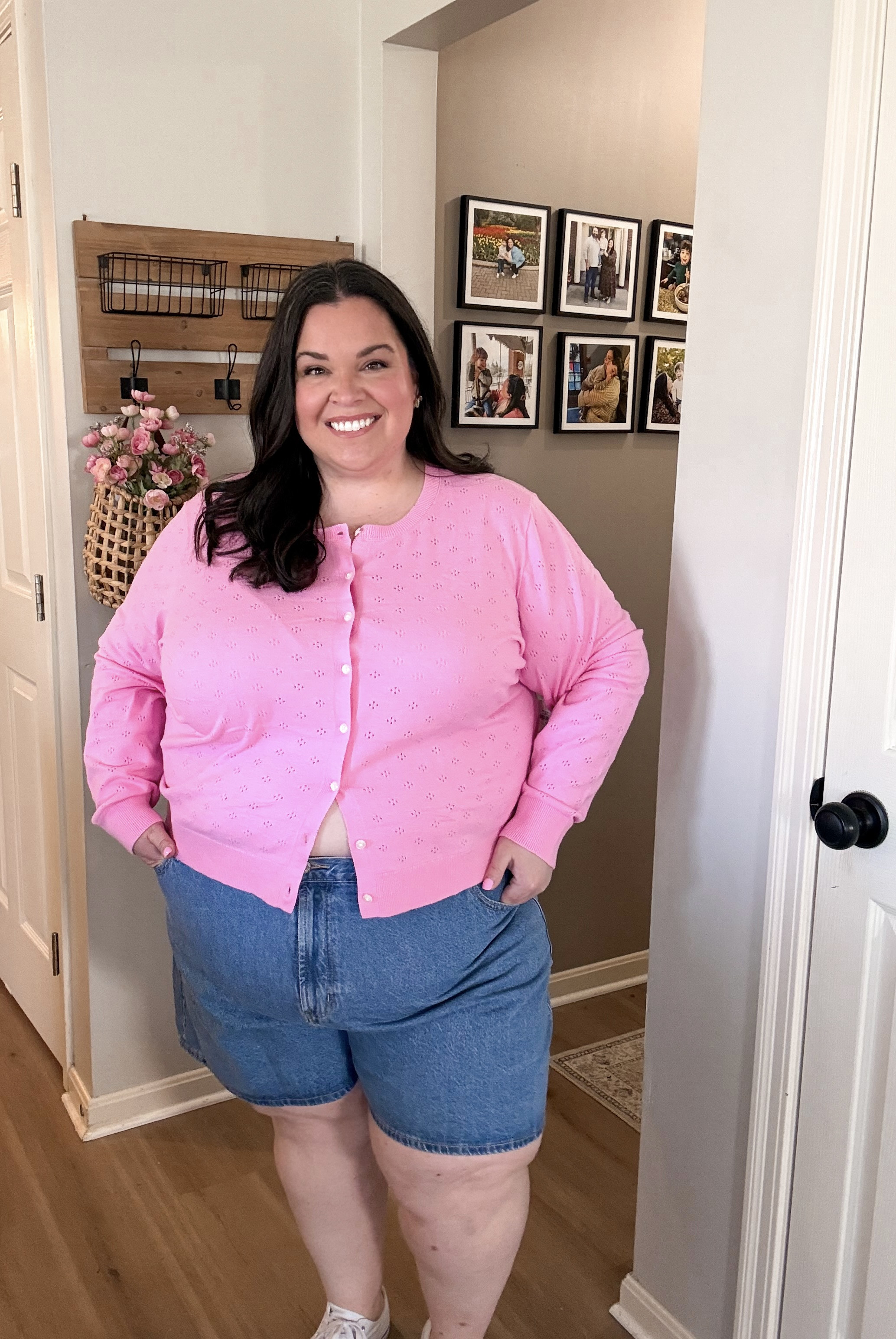 A pop of pink just makes everything better! 💕The cutest layer for those cooler spring days + it is 50% off! 

Spring outfit, spring fashion, ootd, old nah

#LTKSeasonal #LTKootd #LTKPlusSize
