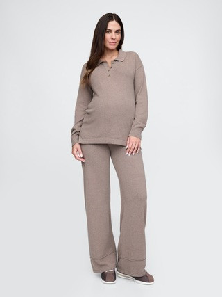 Maternity CashSoft Henley Sweater Polo | Gap (US)